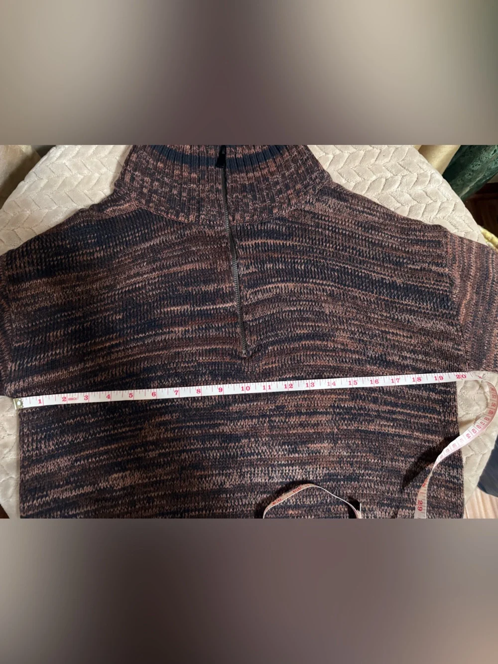 NWT John + Jenn Evereve Atlas Cropped Quarter Zip Sweater Marled Small